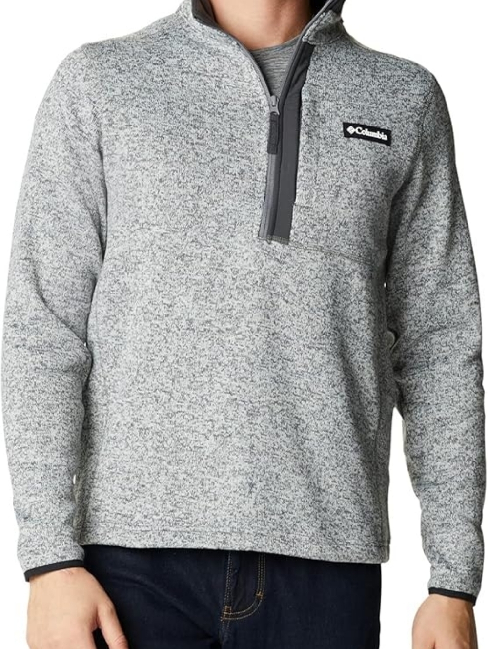 Unisex Columbia Sweater Weather Half Zip Heather Gray Size Small
